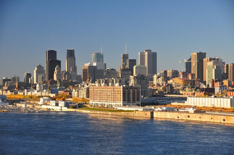 sco montreal skyline over the st lawrence quebec